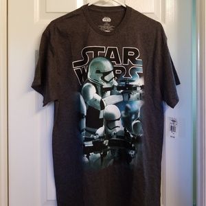 NWT Disney Star Wars gray men's large s/s tee